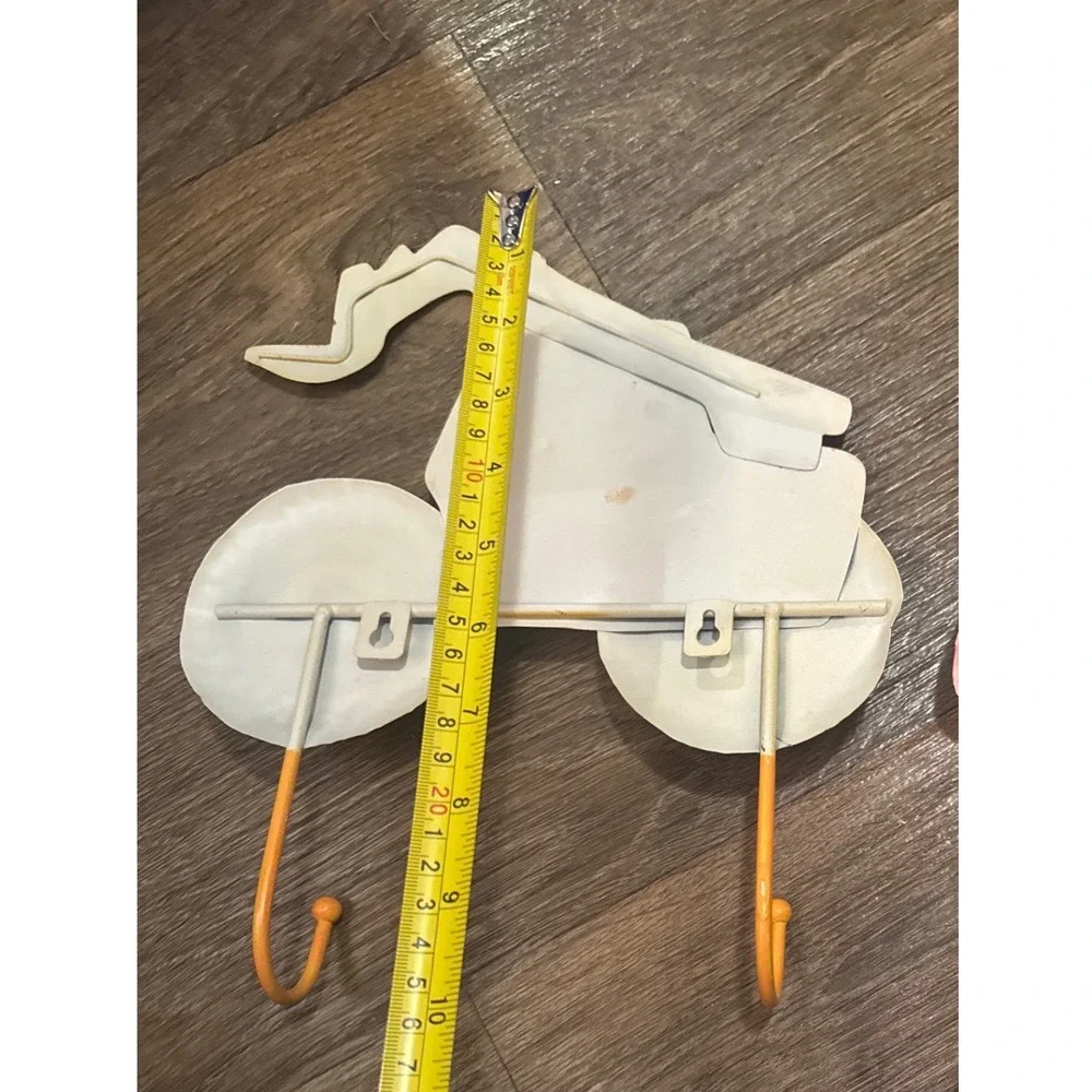 Construction Vehicle Metal Wall Hooks Set Excavator Backhoe Kids Room Decor 2pc